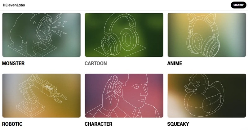 elevenlabs ai cartoon voice generator