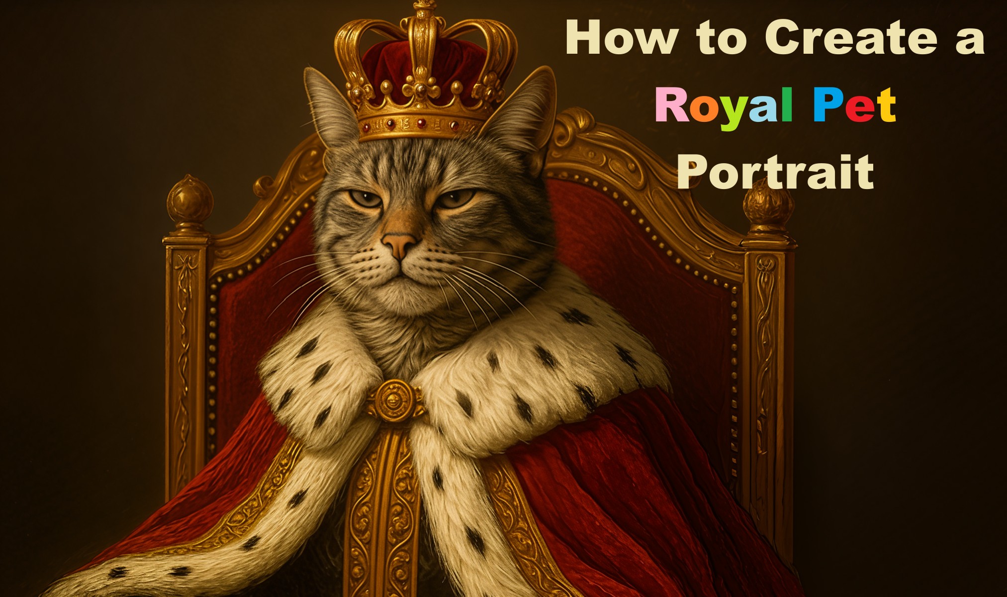 royal cat portrait