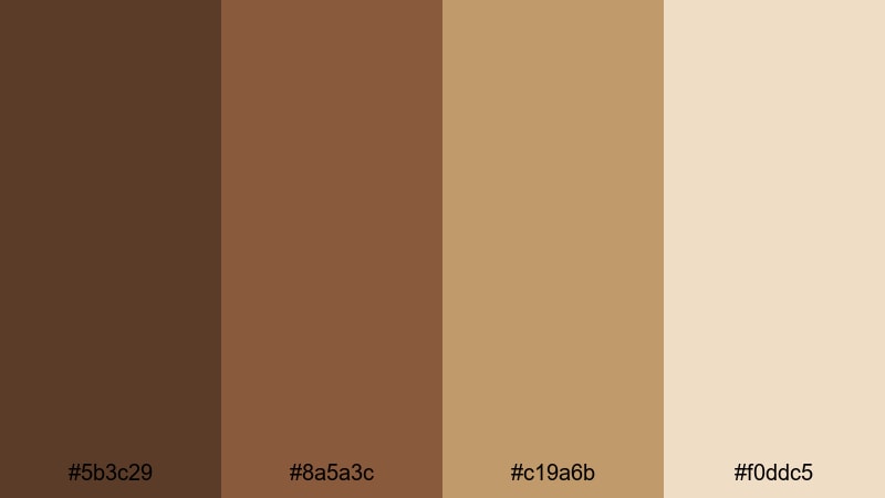 cedar cabin glow earth color palette with hex codes
