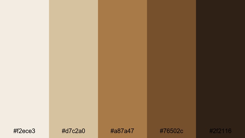 cedar grove documentary golden brown color palette with hex codes