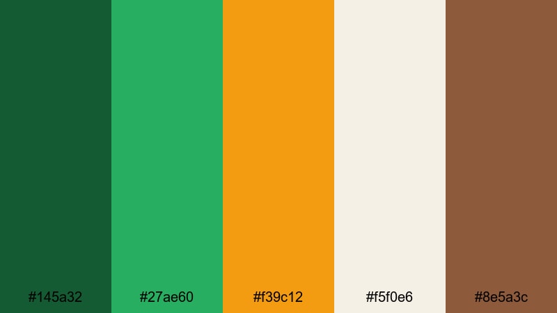 cedar grove market pine green color palette with hex codes
