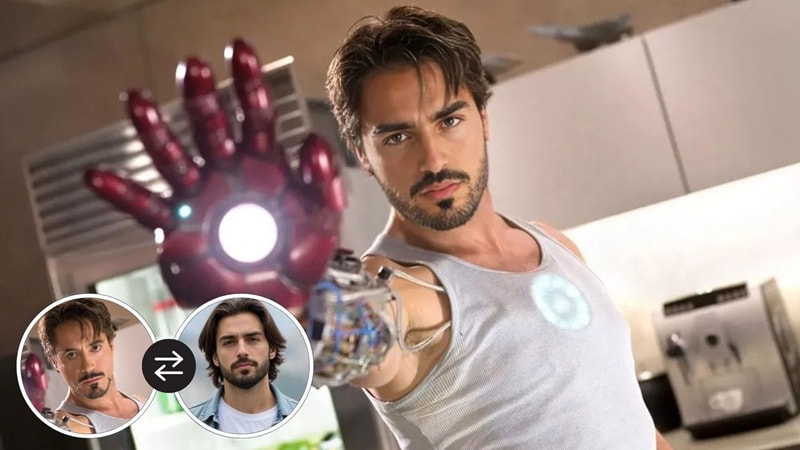 celeb face swap iron man