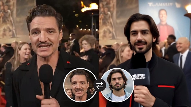 celeb face swap with pedro pascal