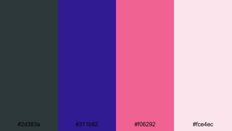 celestial rose alloy outer space color palette with hex codes
