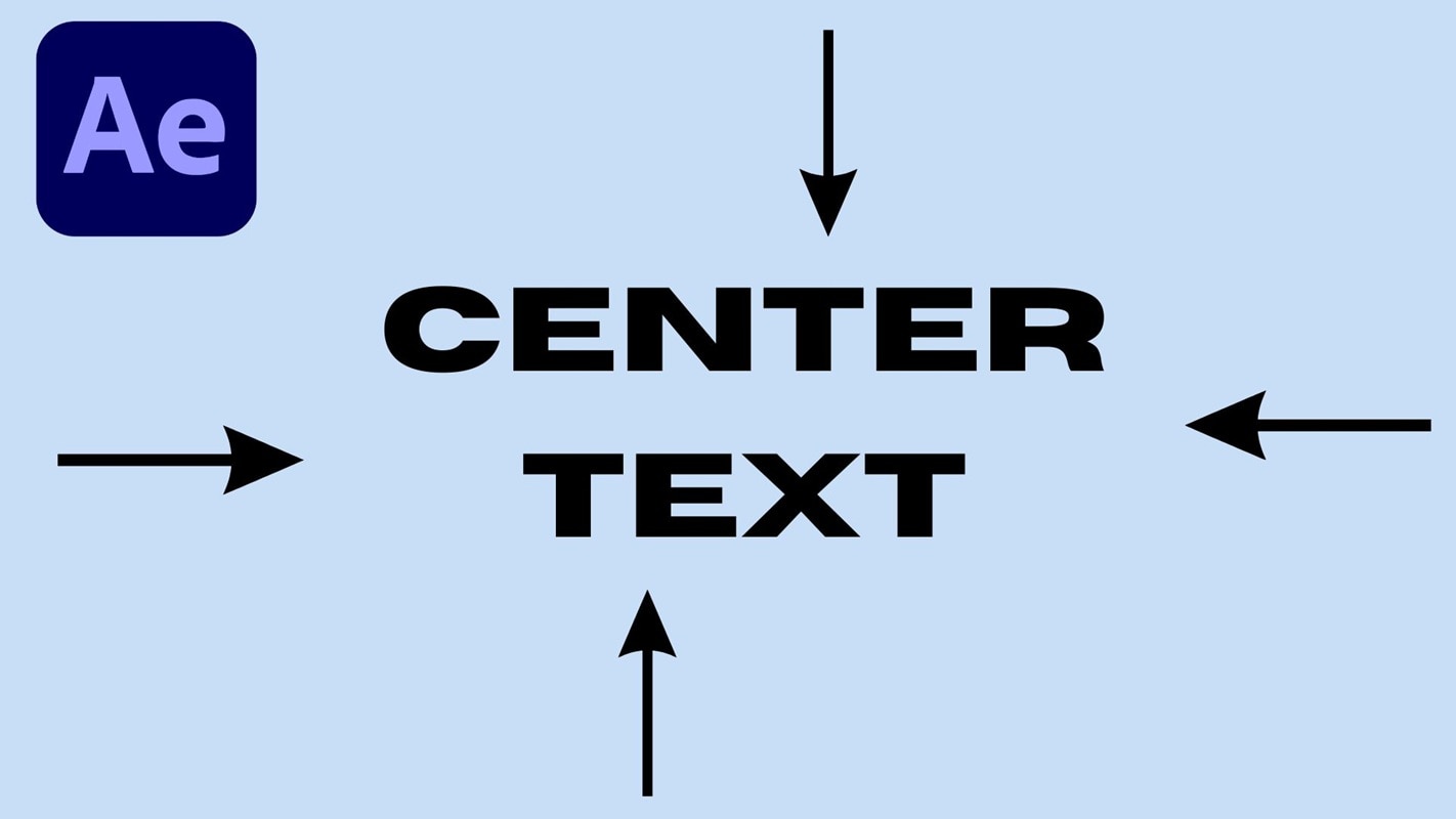 center text after effects