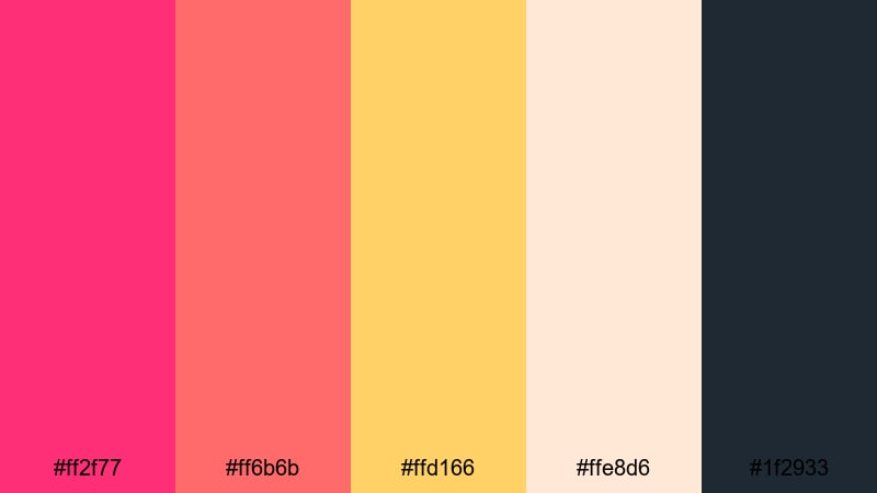 cerise sunset gradient cerise color palette with hex codes