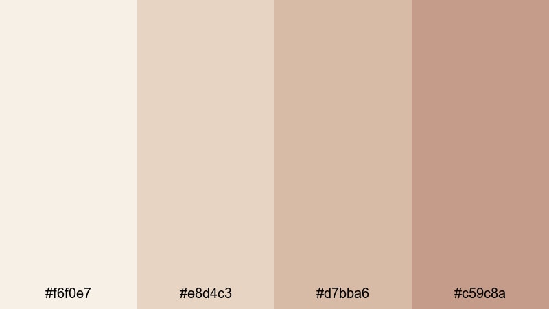 champagne aisle romance bone color palette with hex codes