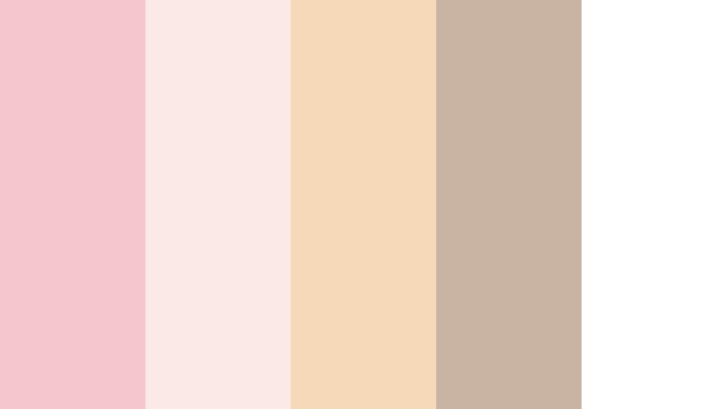 champagne blush soiree rose quartz color palette with hex codes