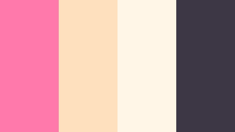champagne glow evening glow pink color palette with hex codes