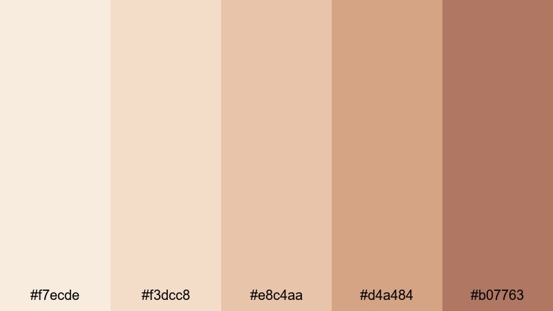 champagne lace fawn fawn color palette with hex codes