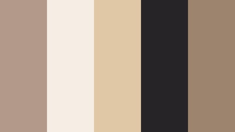 champagne launch night aged taupe color palette with hex codes