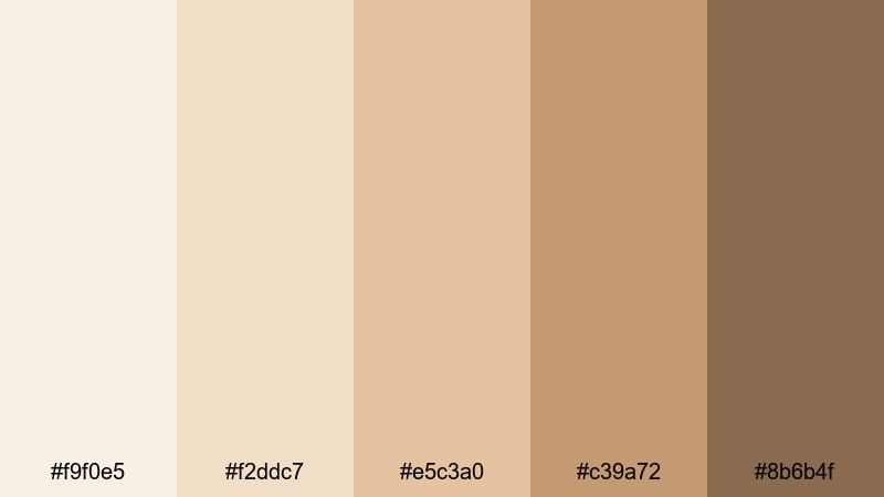 champagne lobby lights beige color palette with hex codes