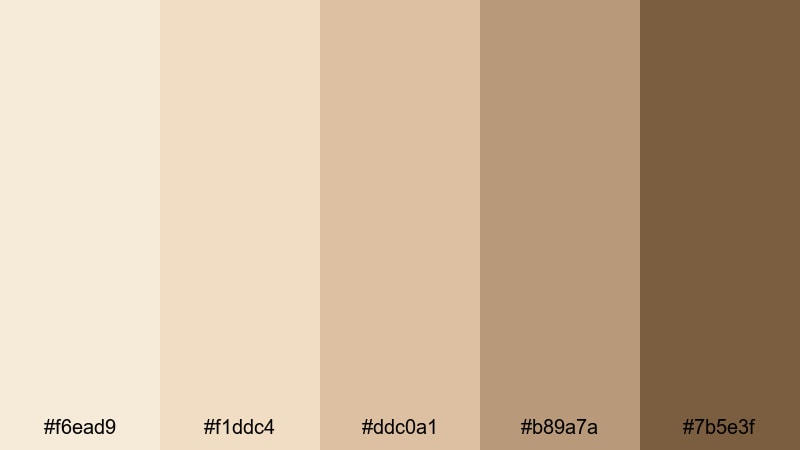 champagne press shoot cream beige color palette with hex codes