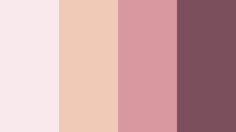 champagne rose gala cosmic rose color palette with hex codes