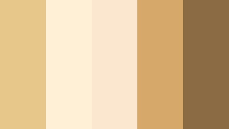 champagne vows golden sand color palette with hex codes