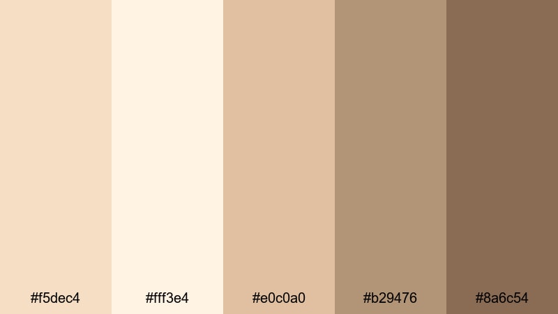 champagne wheat vows wheat color palette with hex codes