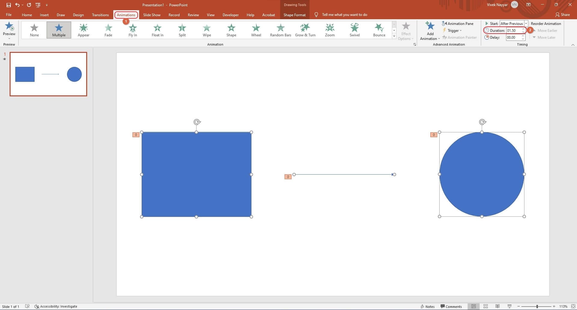 تغيير سرعة الرسوم المتحركة في powerpoint