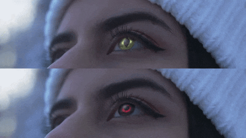 side by side eye color change