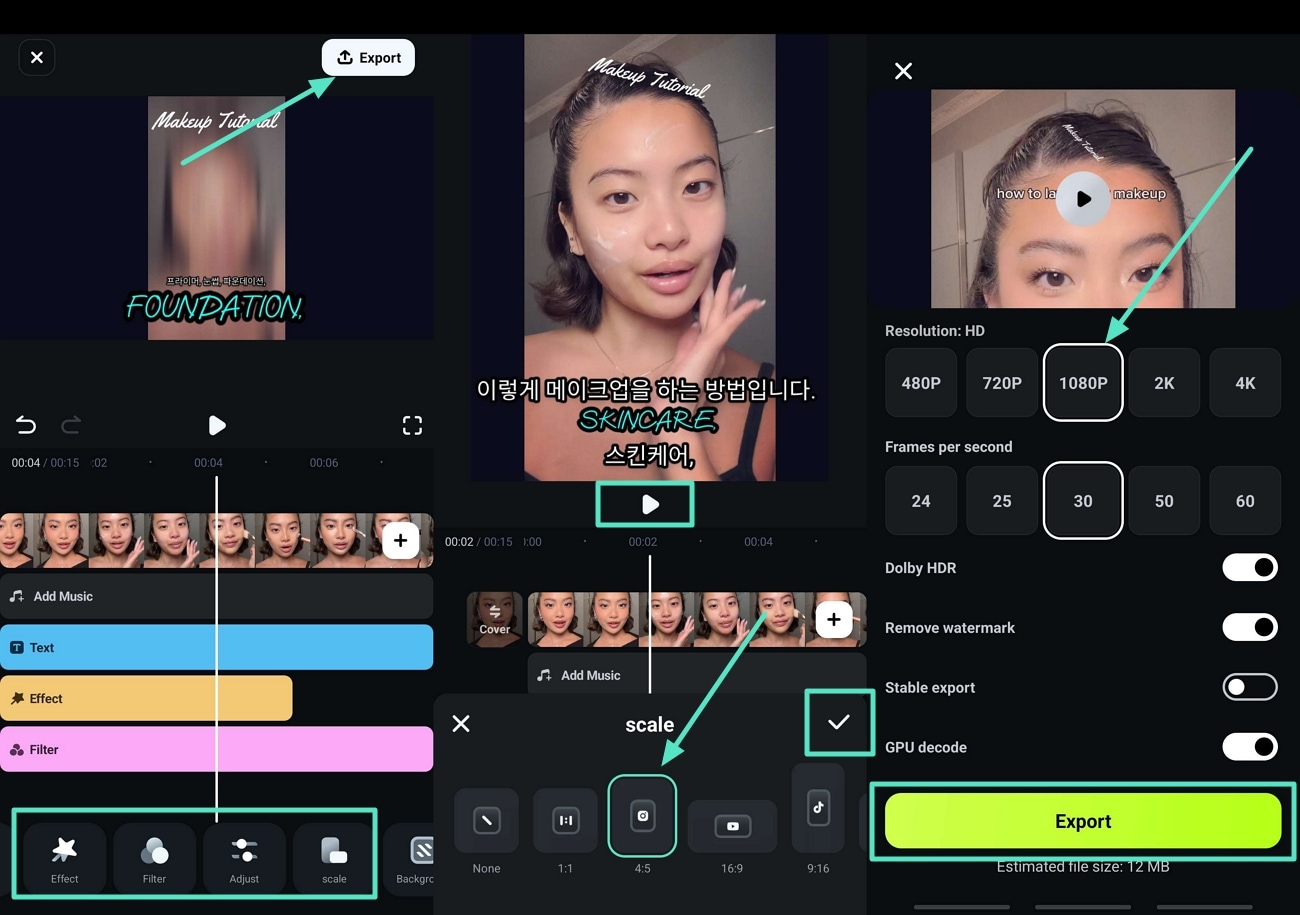 enhance video adjust aspect ratio