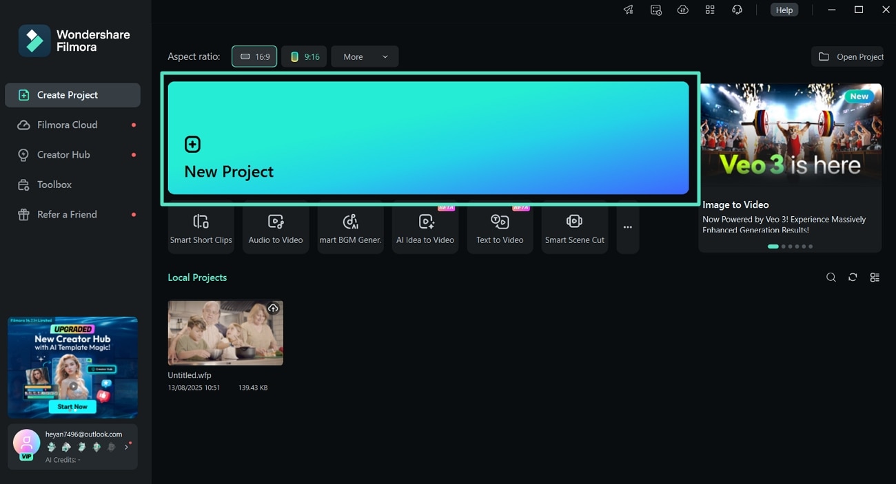 launch filmora desktop import facebook video
