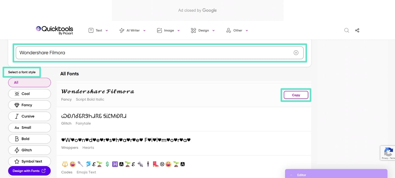 quicktools change fonts on facebook post