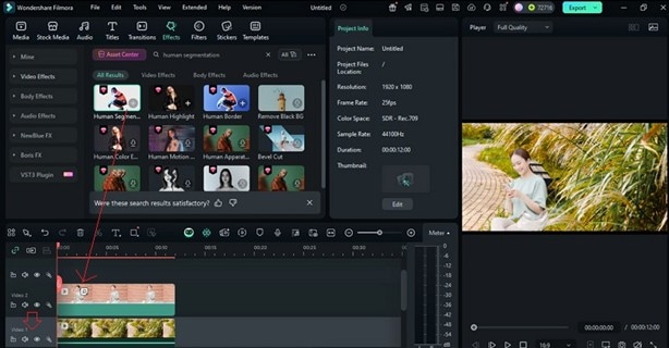 ajouter un effet de segmentation