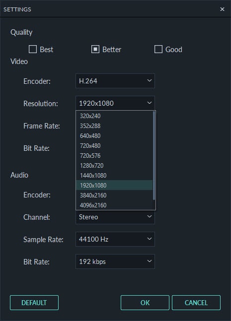 change video resolution