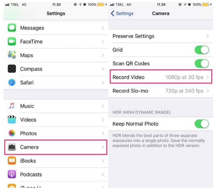  cambiar el tamaño del video en el rodaje en el iphone 