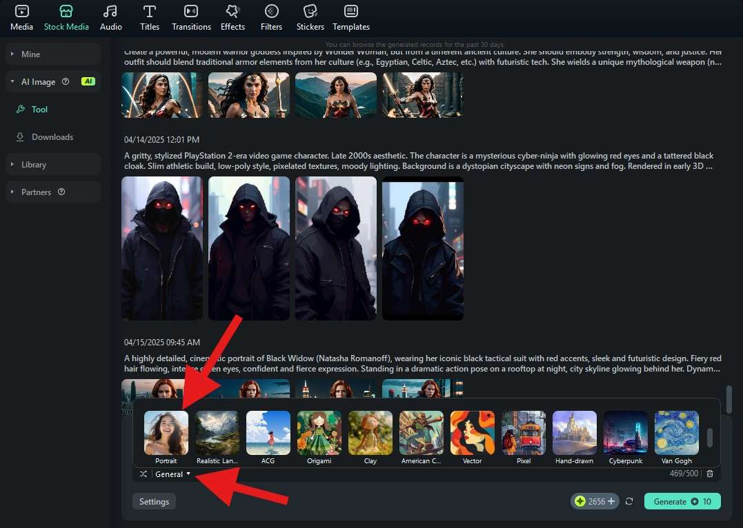 pick an art style ai image