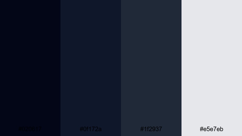 charcoal glass interface dark color palette with hex codes