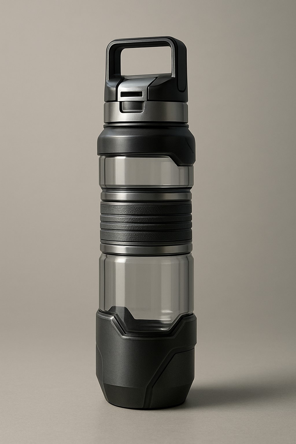 A product of a futuristic water bottle by chatgpt.