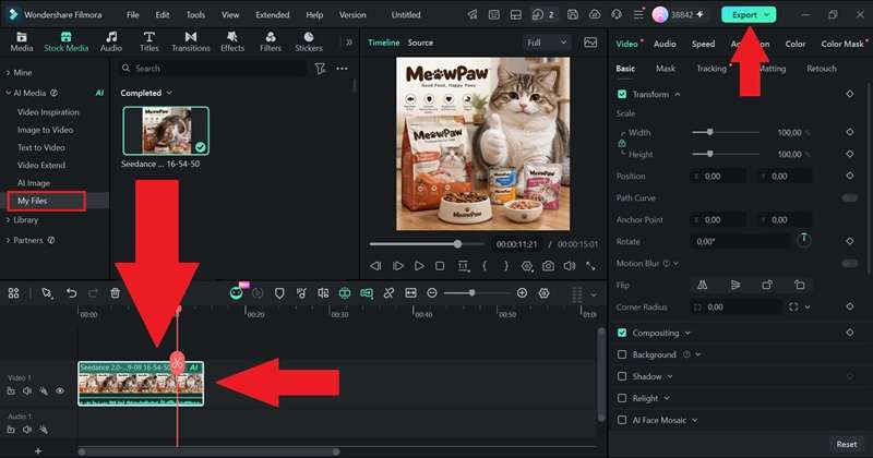 preview the result and export