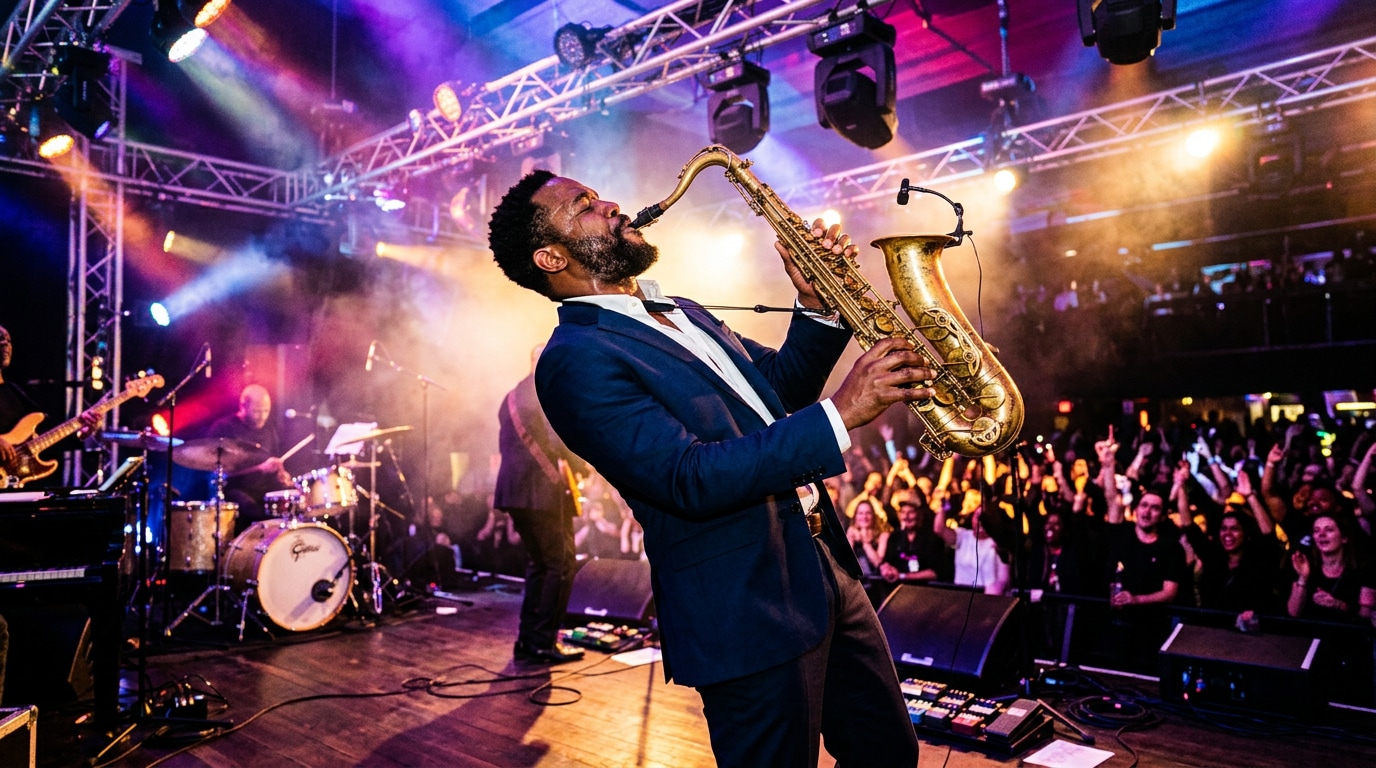 Build cohesive band aesthetics with a jazz band member portrait AI