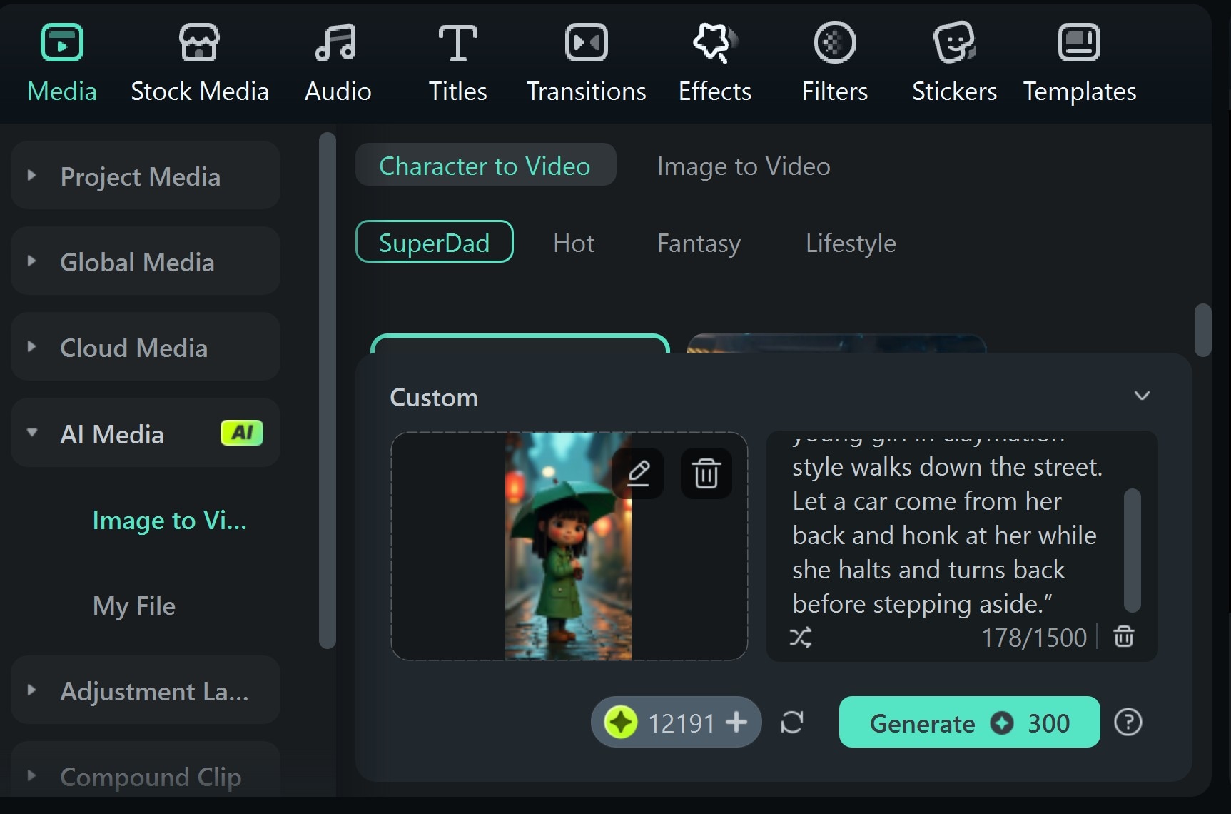 enter animation prompt