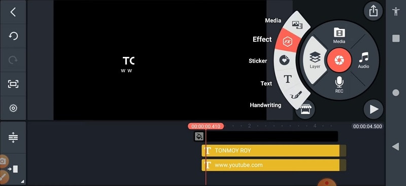 più modelli di effetti Kinemaster