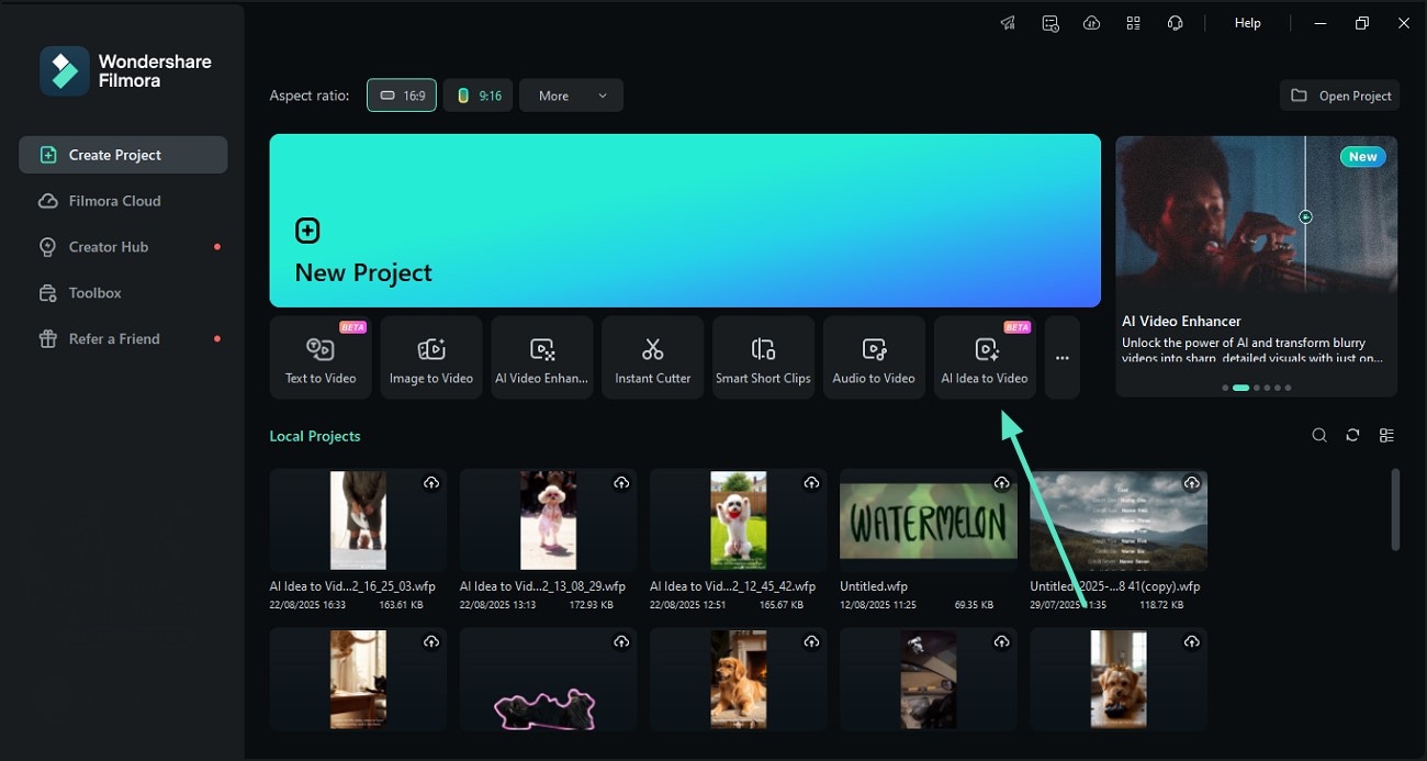 select idea to video