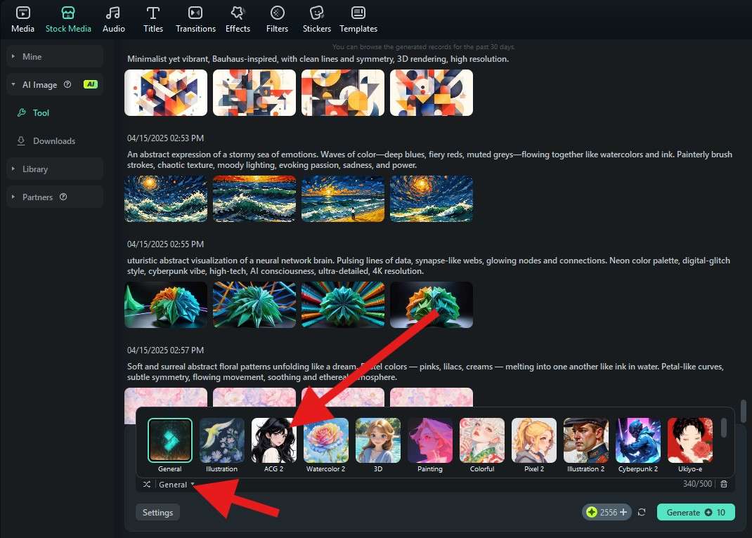 change the art style ai image