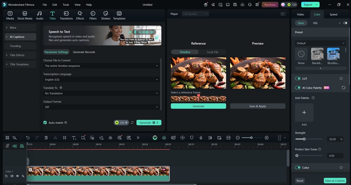 ai color palette setting