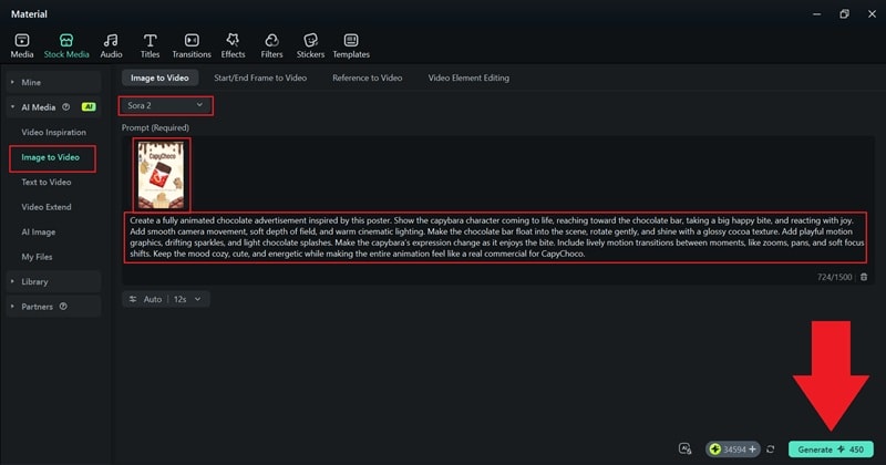 upload poster and write your prompt