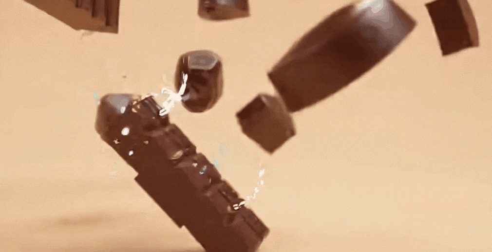 ai animated chocolate bouncing effect