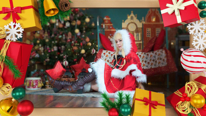 filmora christmas ribbon border