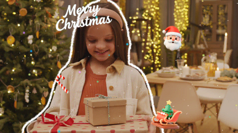 filmora christmas body effects border