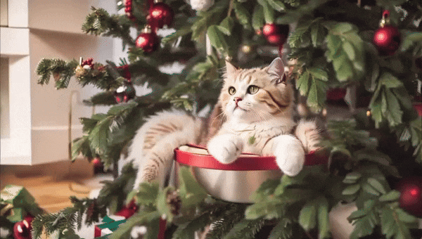 xmas cat funny template