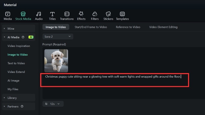 write christmas pet ai prompt