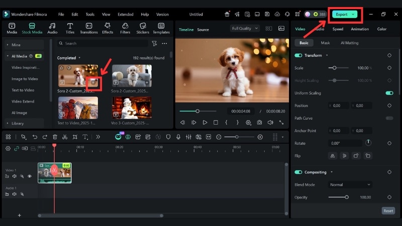 export christmas pet video