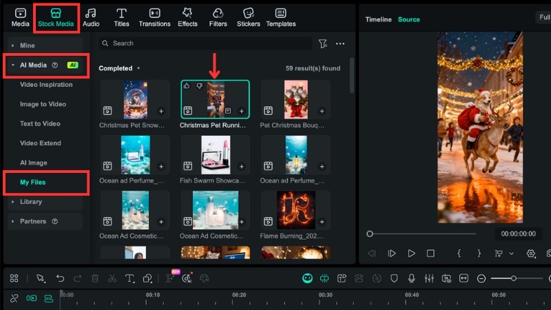 find generated christmas pet video