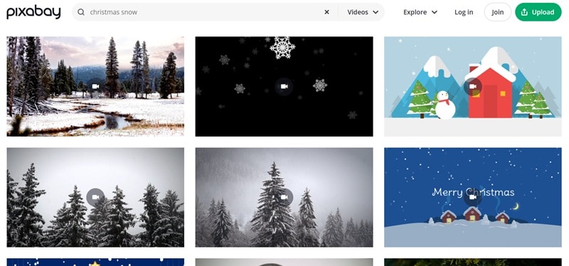 free christmas snow videos on pixabay