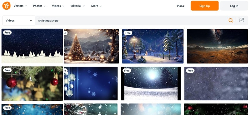 free christmas snow videos on vecteezy