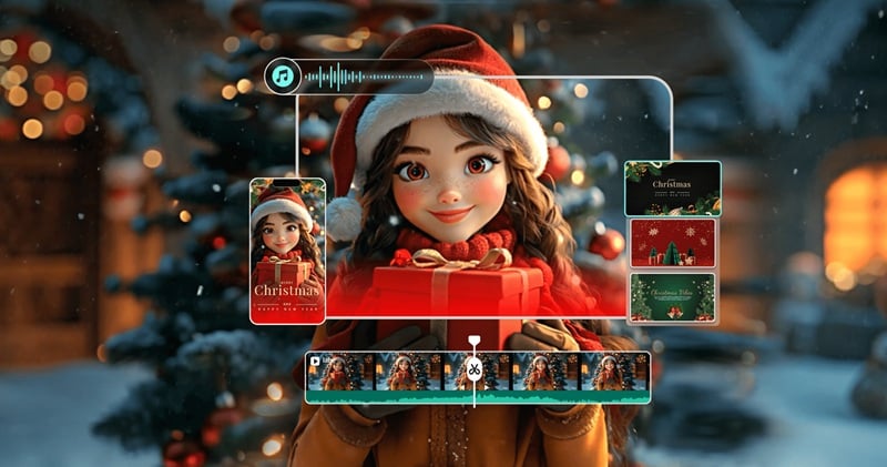 create christmas snow videos on filmora