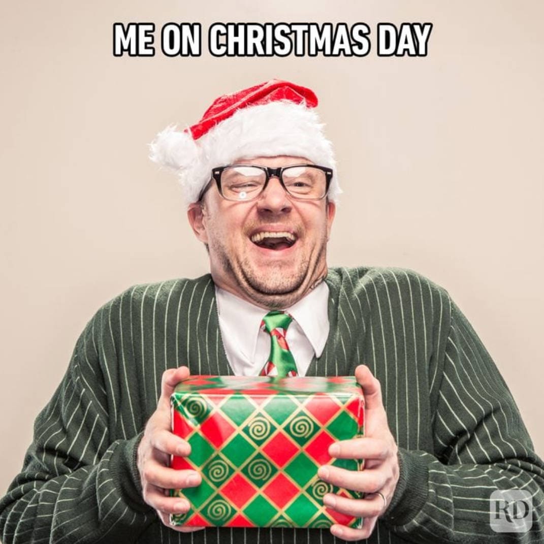 Christmas morning joy